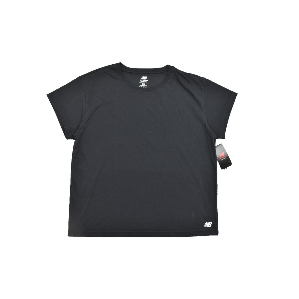 NEW New Balance Relentless Crew Training T-Shirt Black 2XL NWT Cotton Blend